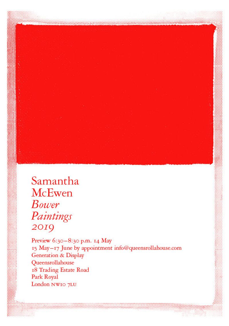 Poster for Sam McEwen's solo show at Generation & Display Gallery